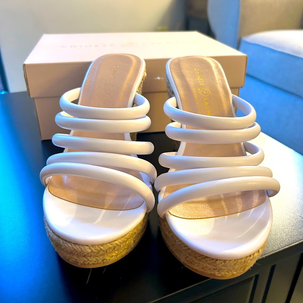White Chinese Laundry Wedges